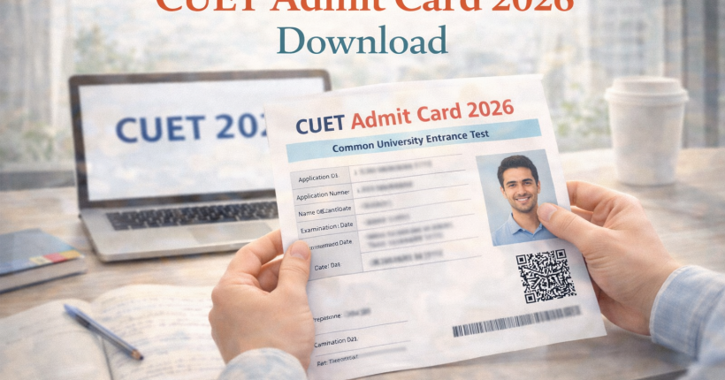 CUET Admit Card and Laptop Setup